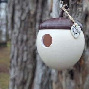 Whimsical Acorn Birdhouse: Handmade Garden Home Decor