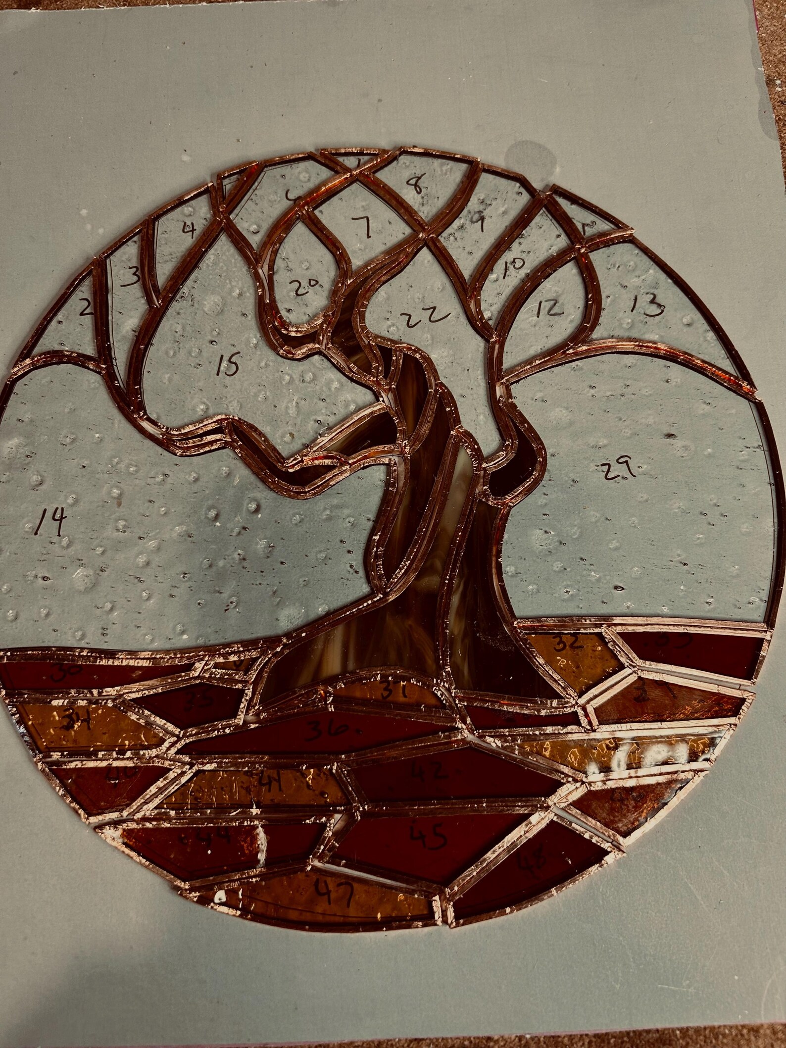Stained Glass Fall Tree Pattern/template for Instant Digital Download ...