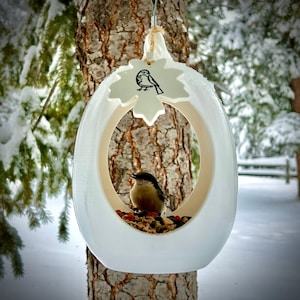Handmade Gourd Bird Feeder: Spiced Amber, Weatherproof Garden Decor