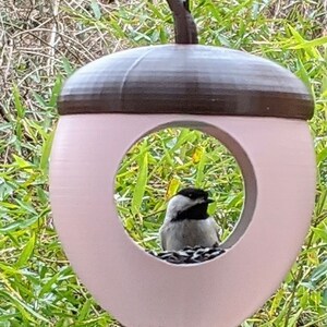 Acorn Bird Feeder: Modern Whimsical Hanging Birdfeeder image 4