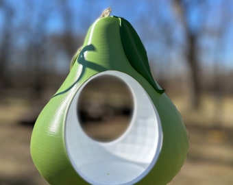 Birdfeeder for the Outdoors- Handcrafted hanging Pear feeder.