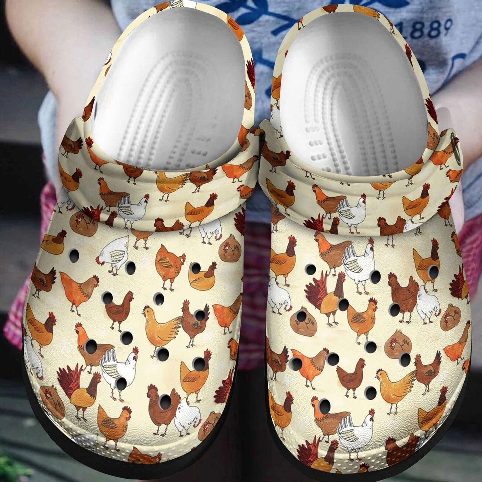 Chicken Pattern Crocs Crocband Clogs Clog comfortable for Etsy