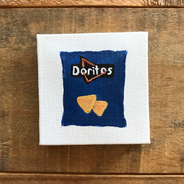 Tinycraving painting - Blue Ranch Doritos