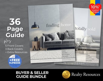 Buyer Seller Guide Bundle, Listing Presentation for Real Estate, Buyer Presentation, Seller Packet, Real Estate Marketing, Canva Templates