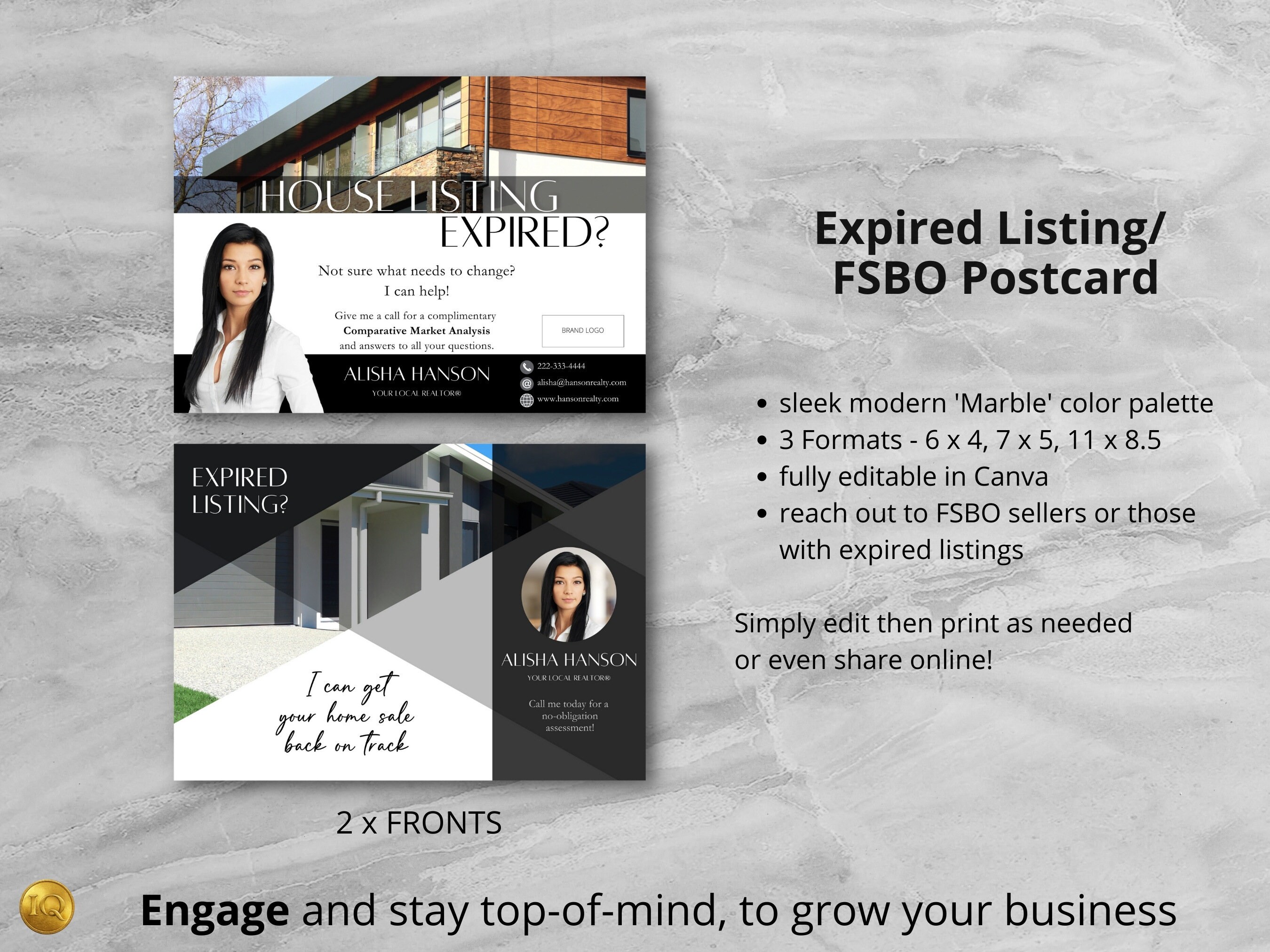 Real Estate Postcard Template Expired Listing Postcard FSBO Etsy