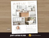 Real Estate Flyer Template, Just Listed Flyer Template, Listing Flyer, Real Estate Marketing Flyer, Realtor Marketing, Canva Templates