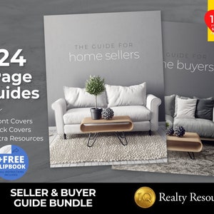 Buyer Seller Guide Bundle, Buyer Presentation, Seller Packet, Listing Presentation for Real Estate, Real Estate Marketing, Canva Templates
