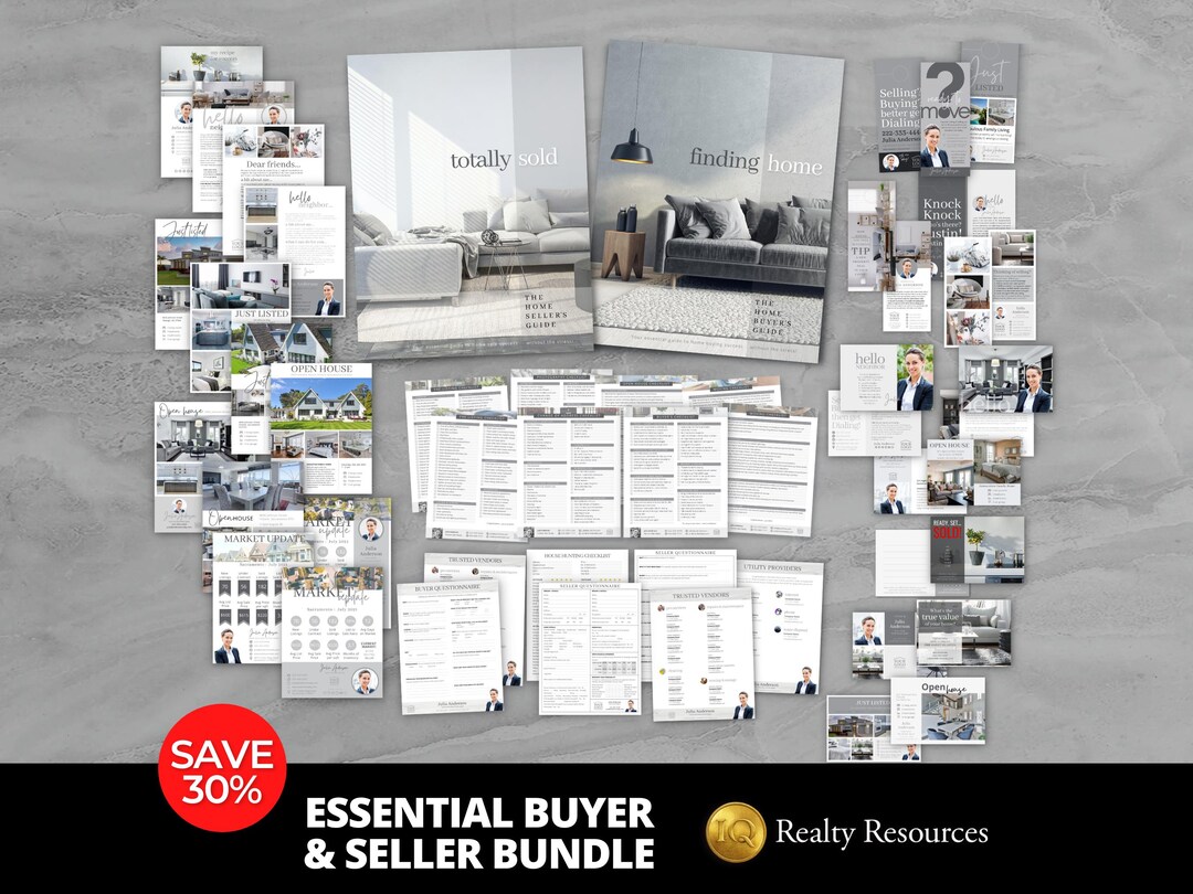 Real Estate Buyer Seller Guide Essential Bundle, Listing Presentation ...
