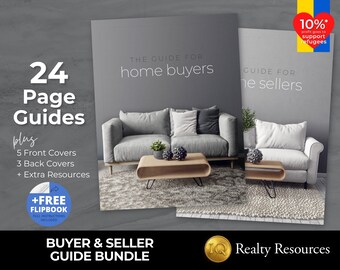 Buyer Seller Guide Bundle, Listing Presentation for Real Estate, Buyer Presentation, Seller Packet, Real Estate Marketing, Canva Templates