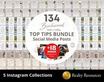 Social Media Templates Tips BUNDLE, Instagram Templates, Facebook, Buyer Seller, Maintenance, Moving, Staging Tips, Canva Templates Editable