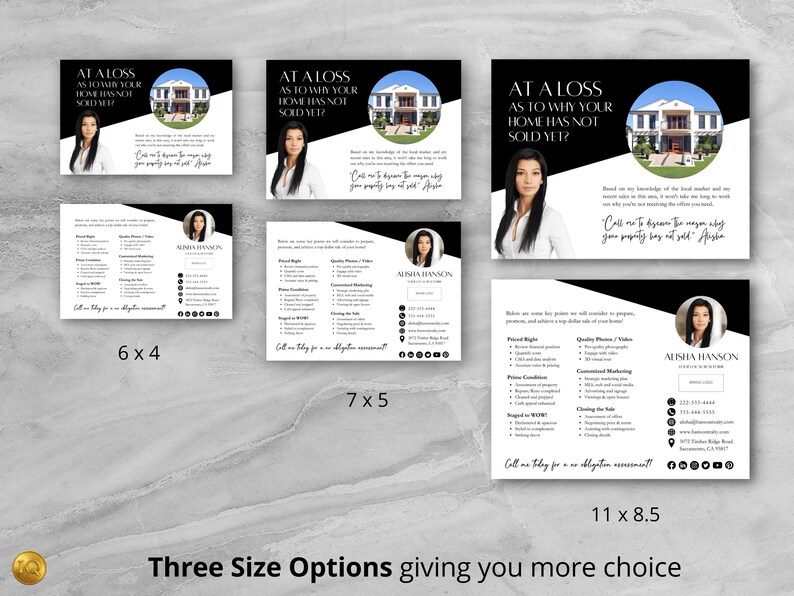 Real Estate Postcard Template Expired Listing Postcard BUNDLE FSBO