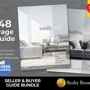 Buyer Seller Guide Bundle, Buyer Presentation, Listing Presentation for Real Estate, Real Estate Marketing,Business Template Canva Templates