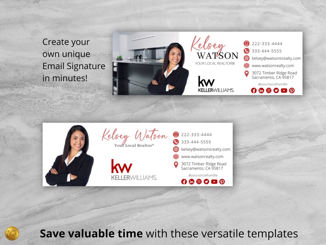 Email Signature Template Bundle, 7 Signature Templates, Real Estate ...