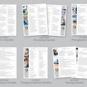 Real Estate Checklist Template BUNDLE for Home Sellers and Buyers, 6 ...