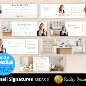 Email Signature Template Bundle, Email Templates, Real Estate Marketing, Email Marketing, Modern Signature Canva Templates, Digital Download