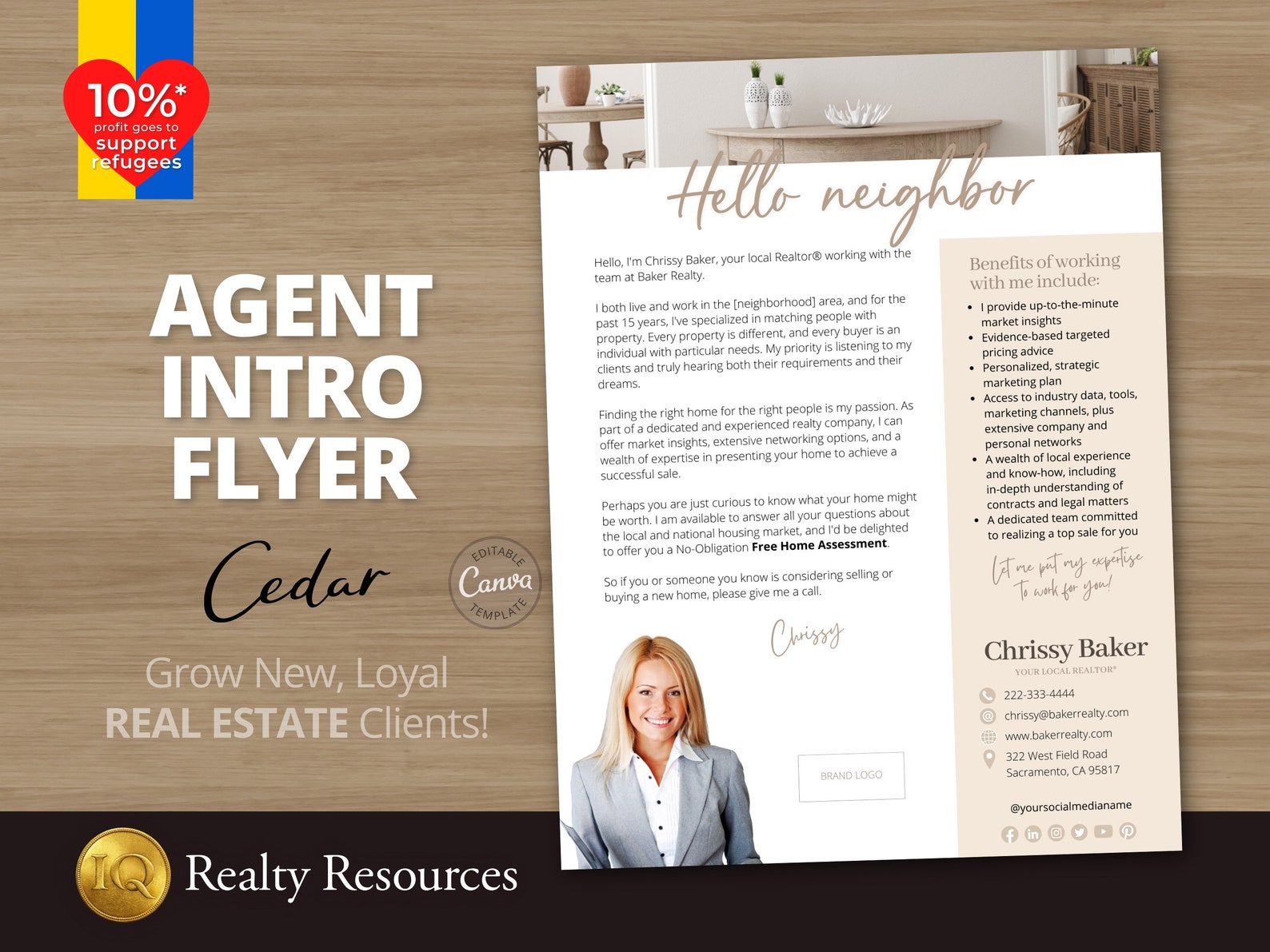 Flyer Template, Real Estate Flyer, Agent Introduction, Prospecting ...