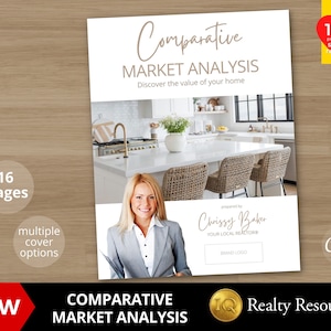 CMA Real Estate, CMA Packet for Home Sellers, Modern Realtor Marketing, Real Estate Marketing,  Canva Templates, Digital Download