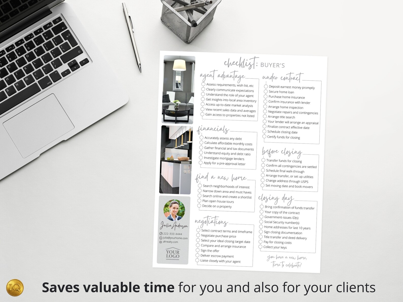 Real Estate Checklist Template BUNDLE for Home Sellers and Buyers, 6 ...