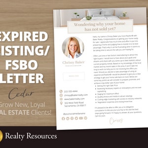 FSBO Letter, Expired Listing Flyer Template, Real Estate Flyer, Realtor Intro Letter, Prospecting, Real Estate Marketing, Canva Templates