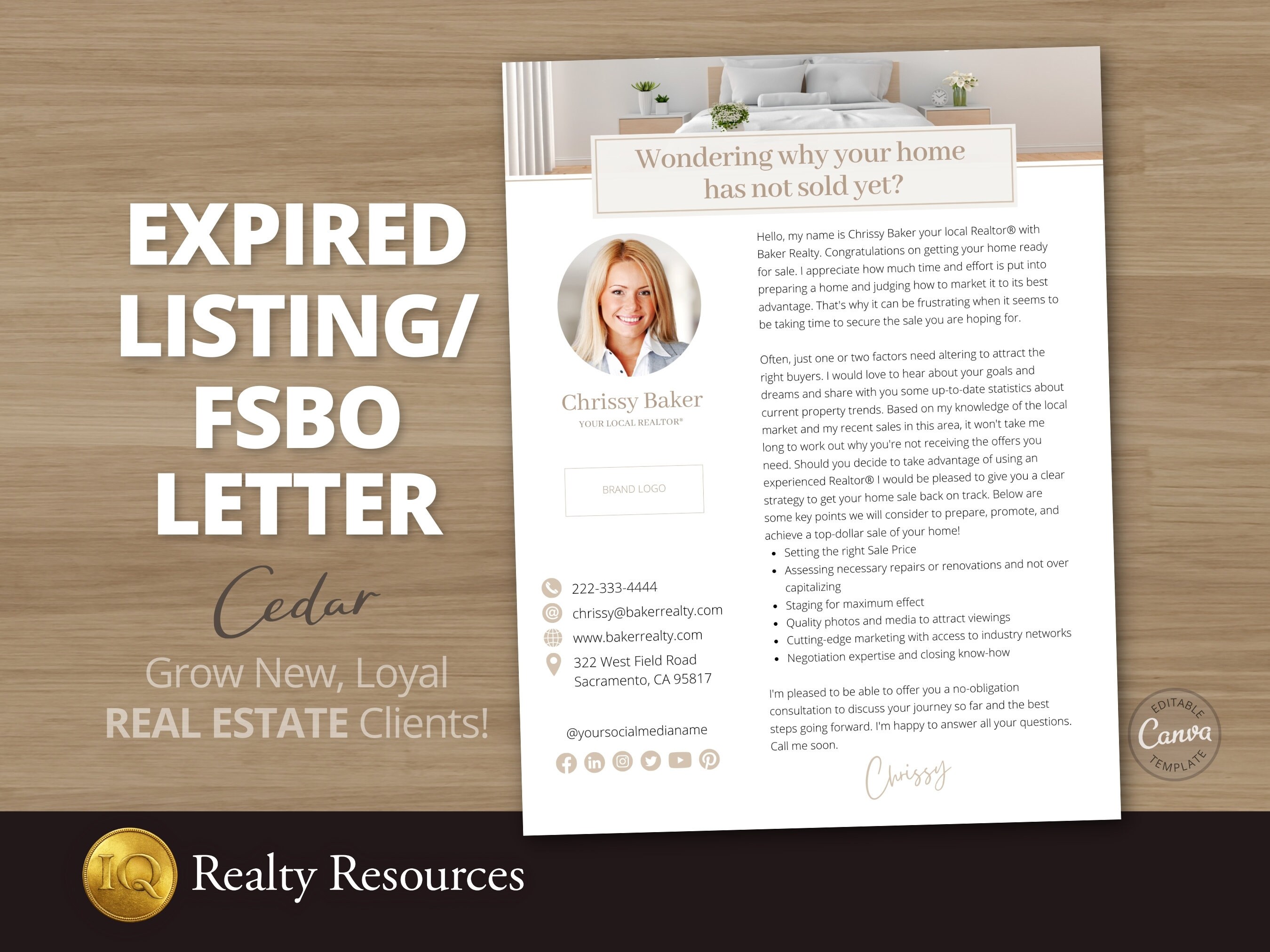 FSBO Letter, Expired Listing Flyer Template, Real Estate Flyer, Realtor