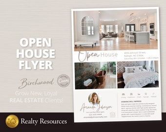 Real Estate Flyer Template, Open House, Real Estate Marketing, Business Templates, Realtor Letter,Printable Canva Templates Digital Download