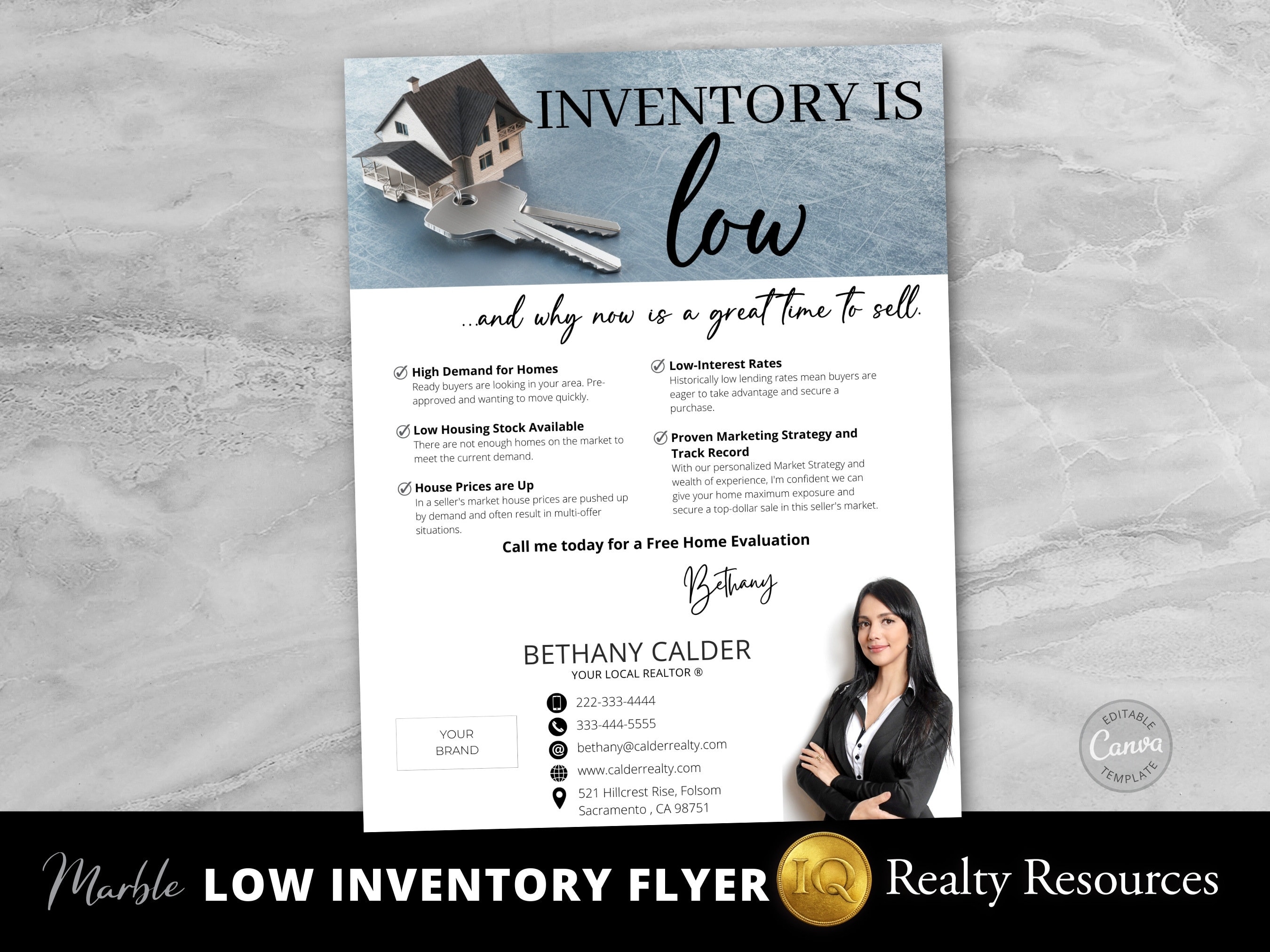 Real Estate Flyer Template Low Inventory Real Estate Etsy
