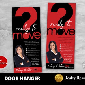 Real Estate Door Hanger Template, Real Estate Marketing, Hi Neighbor, Door Hanger Tag Template, Buyer Seller, Listing Flyer, Canva Templates