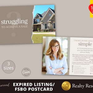 Immobilien Postkarte Vorlage, Abgelaufene Auflistung Postkarte, FSBO Postkarte, Landwirtschaft Postkarten, Makler Postkarte, Intro Postkarte, Canva Templates