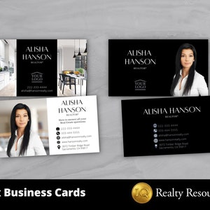 2 modelos de cartão de visita imobiliário, frente e verso, modelos editáveis, Canva, logotipo imobiliário, marketing imobiliário, marca comercial
