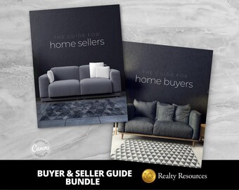Real Estate Buyer Seller Guide Bundle, Listing Presentation, Buyer Presentation, Business Templates, Realtor Marketing, Canva Templates