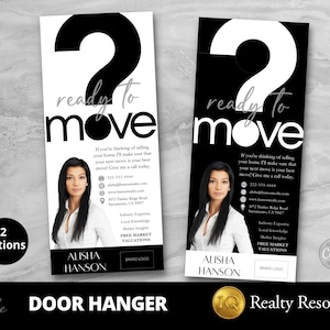 Canva Templates, Türaufhänger Vorlage für Haus, Wohnungsvermarktung, Türaufhänger Vorlage