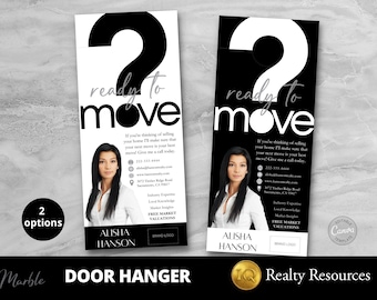 Real Estate Door Hanger Template, Real Estate Marketing, Hi Neighbor, Door Hanger Tag Template, Buyer Seller, Listing Flyer, Canva Templates