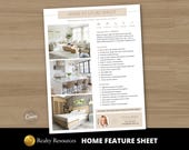 Real Estate Flyer, Home Feature Sheet, For Sale Flyer Template, Realtor Marketing, Neighborhood Flyer, Listing, Canva Templates