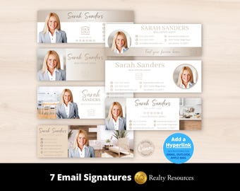 Sjabloonbundel e-mailhandtekening onroerend goed, e-mailsjablonen, vastgoedmarketing, moderne makelaar, canvasjablonen, digitale download