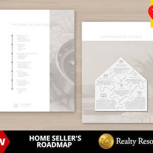 Real Estate Home Seller&#39;s Roadmap Flyer, Home Seller, Neighborhood Farming, Realtor Marketing Flyer, Editable Templates in Canva