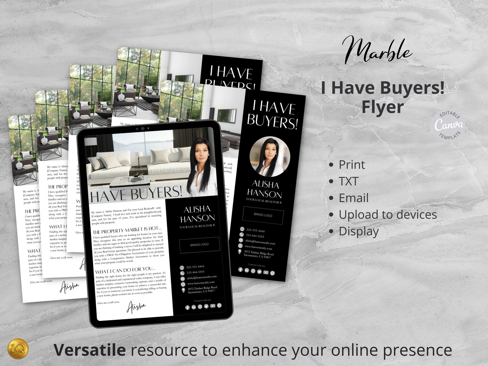 Real Estate Flyer Template, I Have Buyers, Agent Introduction ...