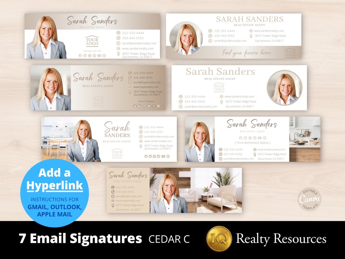 Email Signature Template Bundle Email Templates Real Estate - Etsy