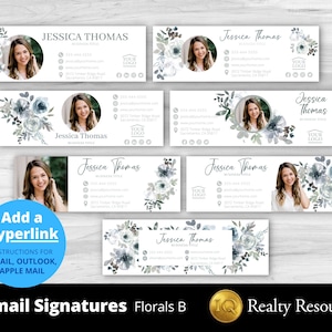 E-mailhandtekeningsjabloonbundel, bloemen, e-mailmarketing, bloemisten, bruiloft, moderne zakelijke sjablonen, Canva-sjabloon, digitale download
