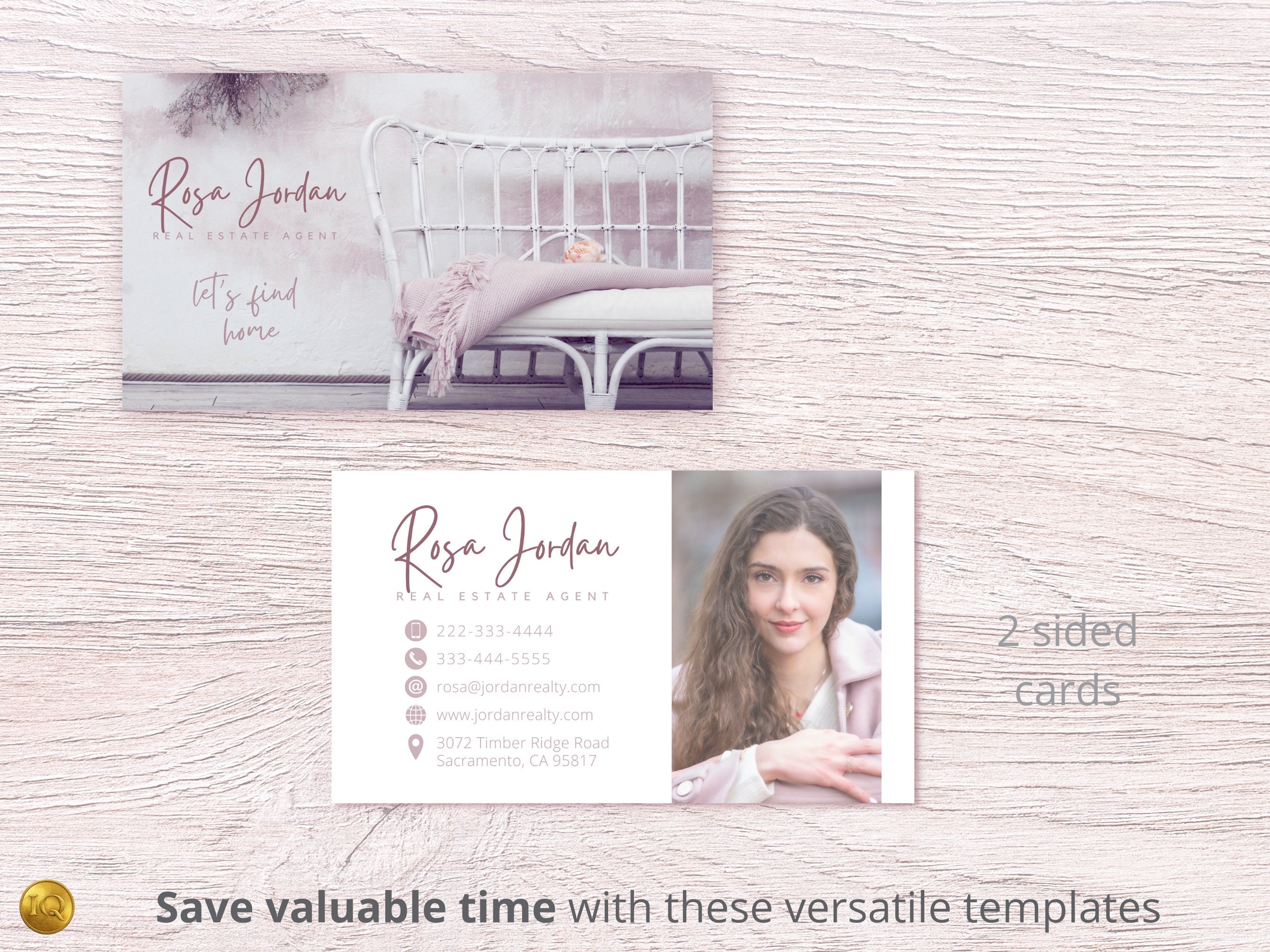 3 Real Estate Business Card Templates ,2 Double-sided 1 Single ...