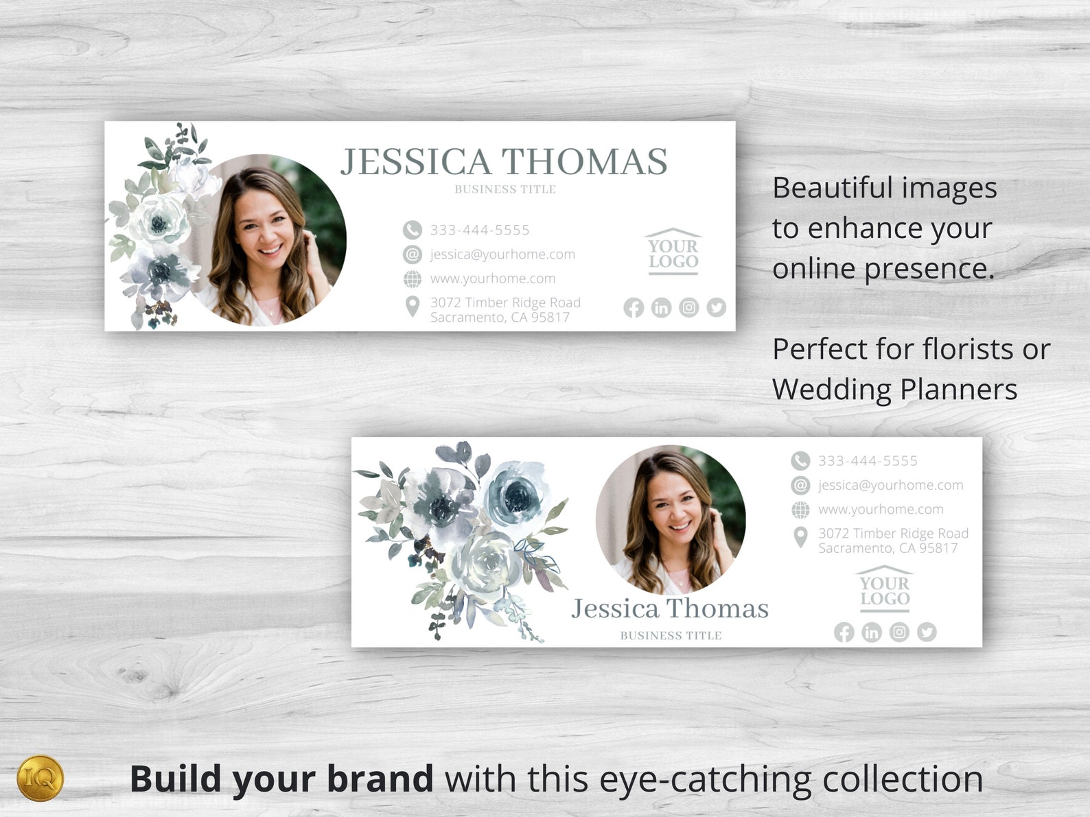 Email Signature Template Bundle, Floral, Email Marketing, Florists