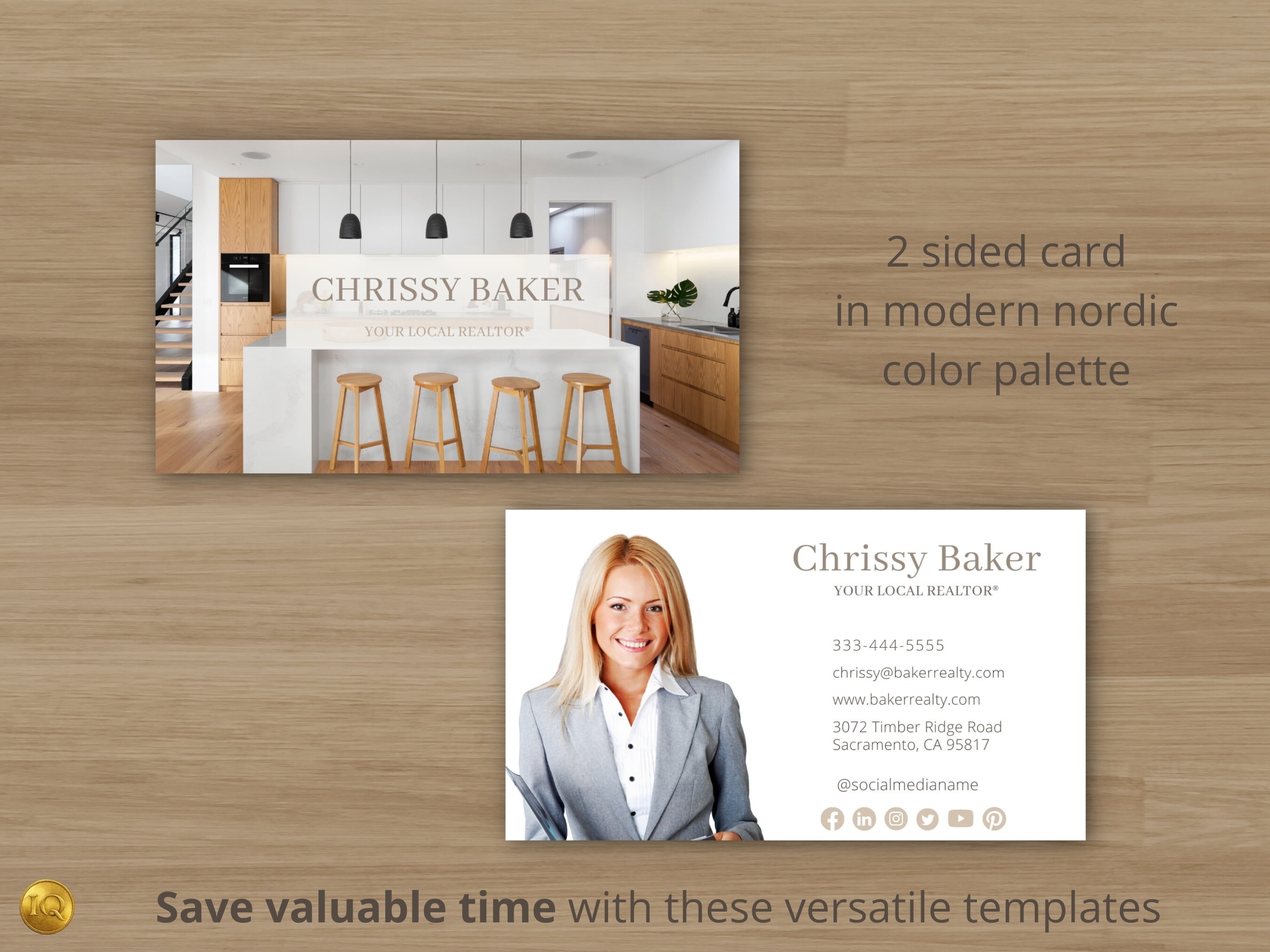 Real Estate Business Card Template and Digital Business Card, Real ...