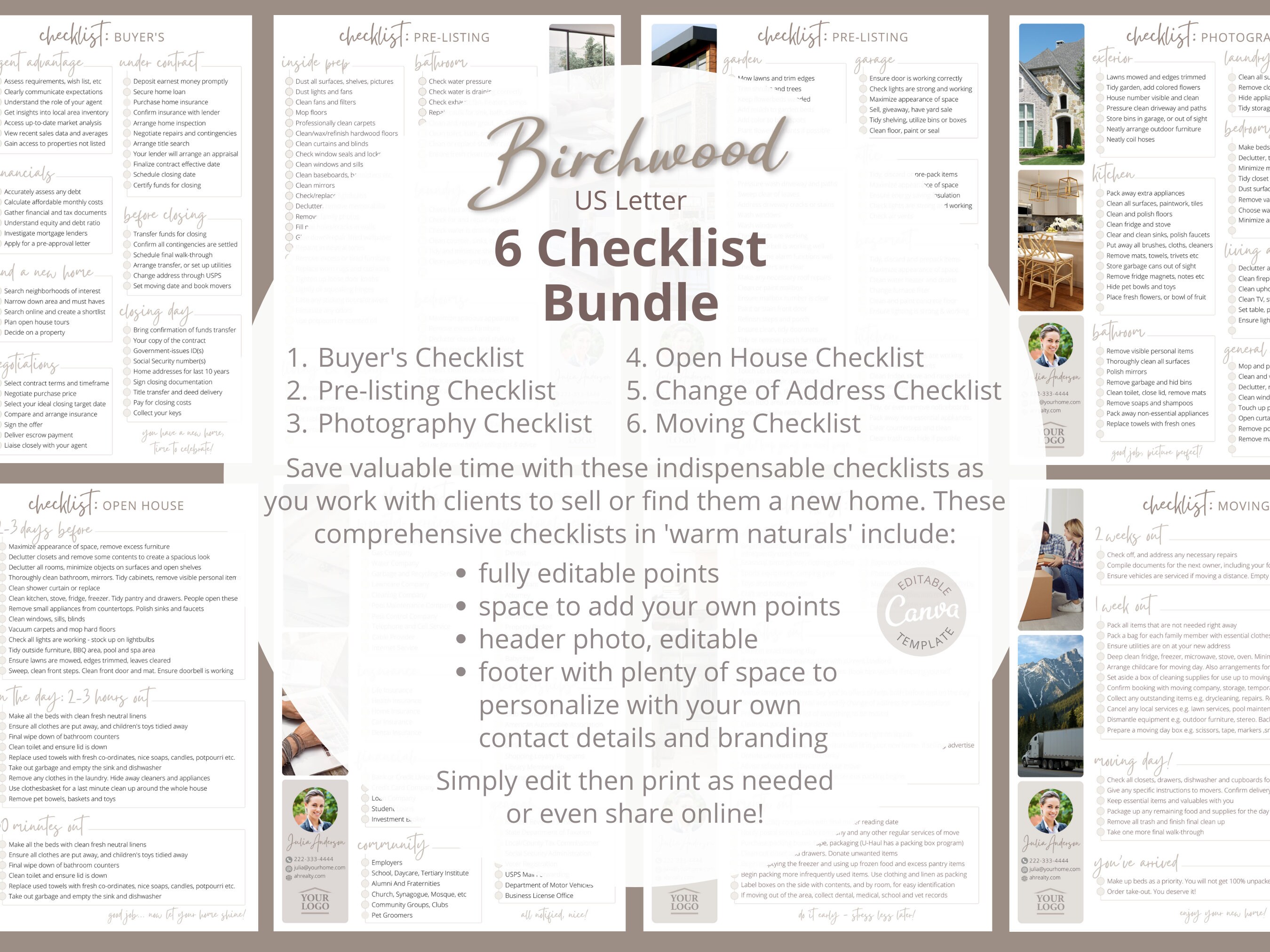 Real Estate Checklist BUNDLE for Home Sellers and Buyers, Realty ...