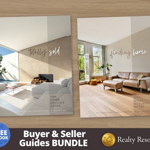 Listing Presentation for Real Estate, Buyer Seller Guide BUNDLE,  Buyer Presentation, Modern Real Estate Marketing, Canva Template Digital