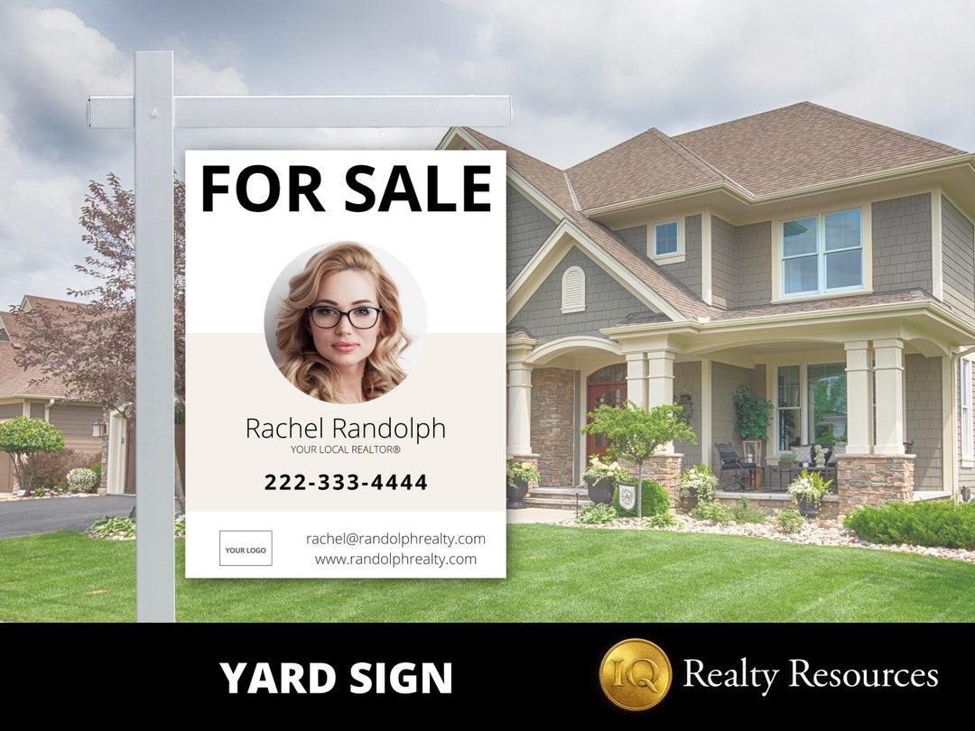 Real Estate Yard Sign Real Estate Sign for Sale Yard Sign Etsy