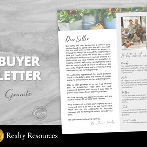 Plantilla de carta de comprador, carta de oferta de comprador de vivienda, plantilla de estimado vendedor, carta de presentación, plantilla de Canva editable,