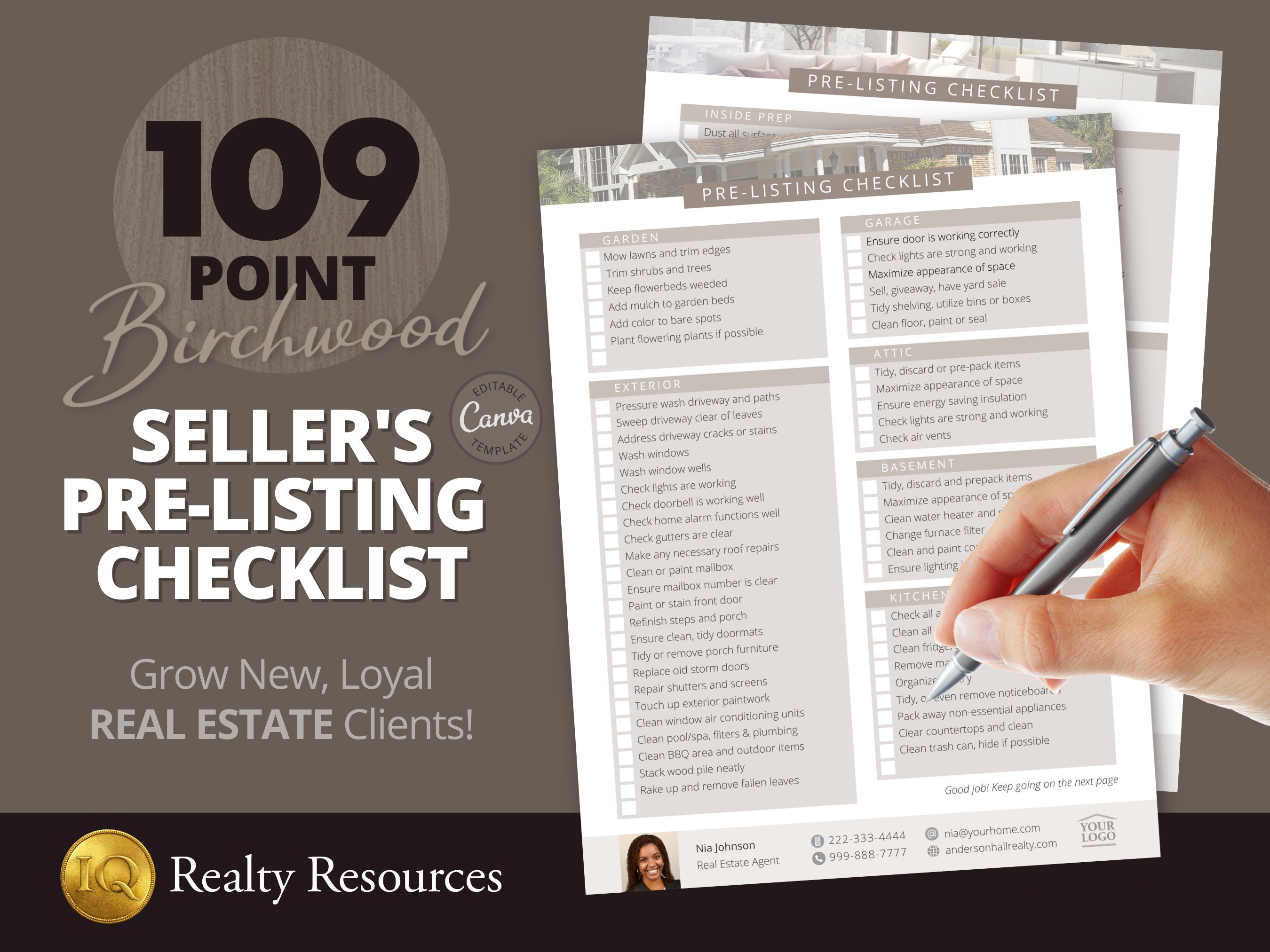 Real Estate PreListing Checklist for Home Sellers Etsy