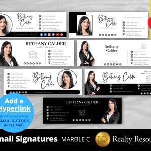 Email Signature Template Bundle, Real Estate Marketing, Email Template, Modern Realtor Business Template, Canva Templates Digital Download