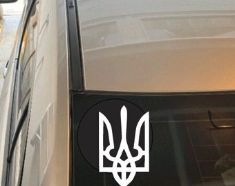 Leniutor Lot De 2 Autocollants Tryzub Trident Ukrainien Avec Autocollants Réfléchissants Pour Voiture, Camion, Coffre, Pare-chocs, Murs, Fenêtres ( Noir Leniutor Lot De 2 Autocollants Tryzub Trident Ukrainien Avec Autocollants Réfléchissants Pour Voiture, Camion, Coffre, Pare-chocs, Murs, Fenêtres ( Noir