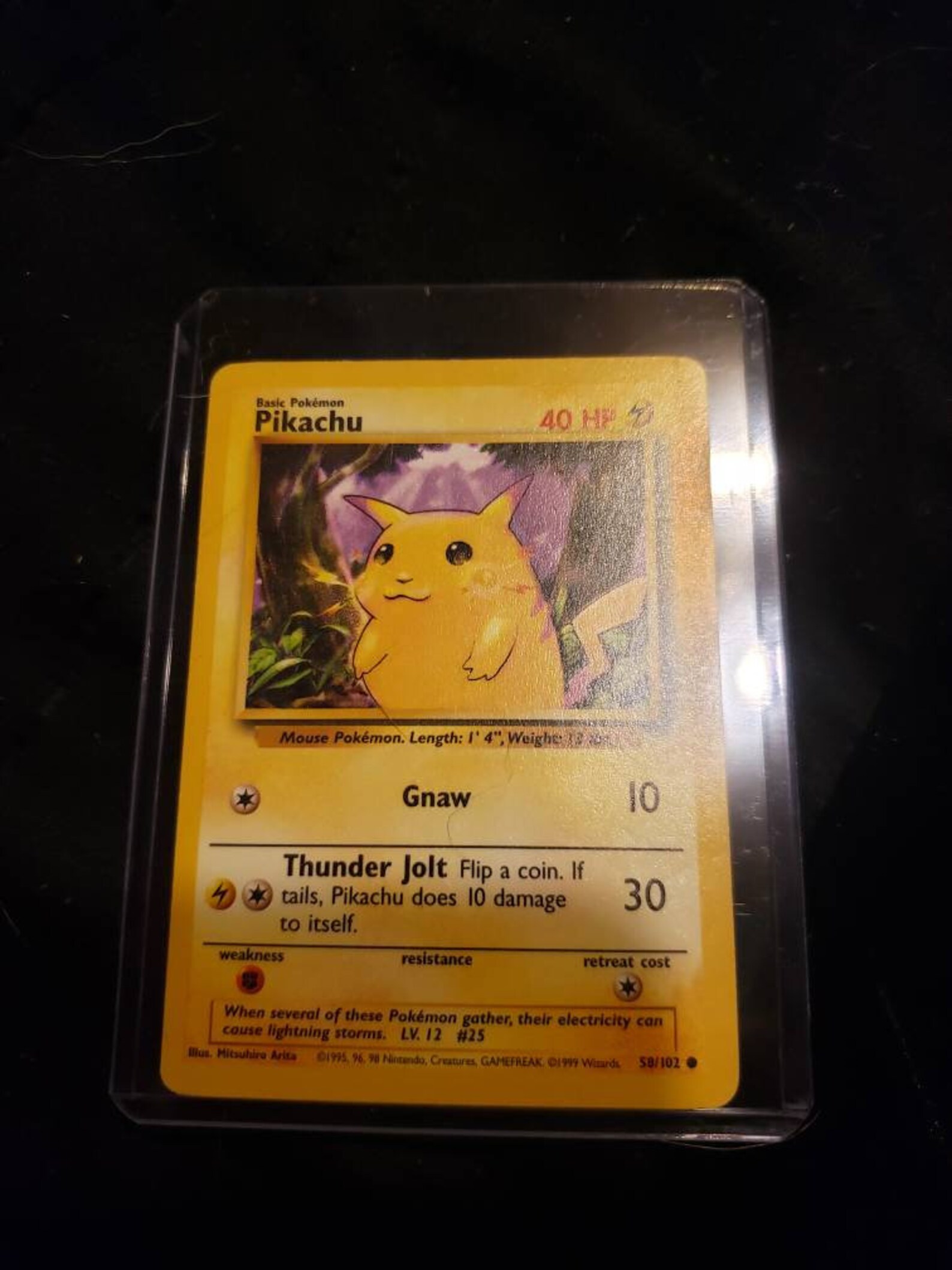 ORIGINAL 1995 PIKACHU 58/102 RARE yellow cheeks | Etsy