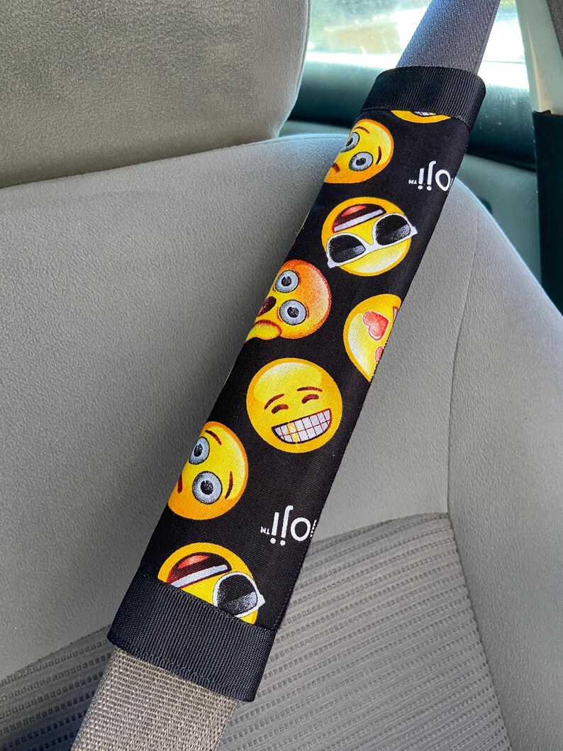 Emoji Heads Seat Belt Covers & Lanyard Bundle Seat Belt Etsy